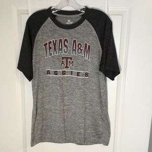 Colosseum Ladies Pullover Texas A&M Tee Shirt Gray/ Dark Gray Size M